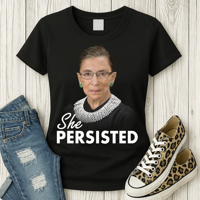 She Persisted RBG Ruth Bader Ginsburg Womens T-Shirt