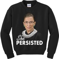 She Persisted RBG Ruth Bader Ginsburg Kids Sweatshirt