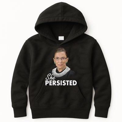 She Persisted RBG Ruth Bader Ginsburg Kids Hoodie