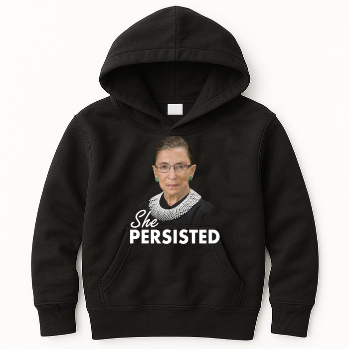 She Persisted RBG Ruth Bader Ginsburg Kids Hoodie