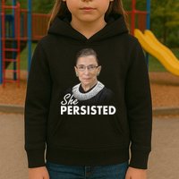 She Persisted RBG Ruth Bader Ginsburg Kids Hoodie