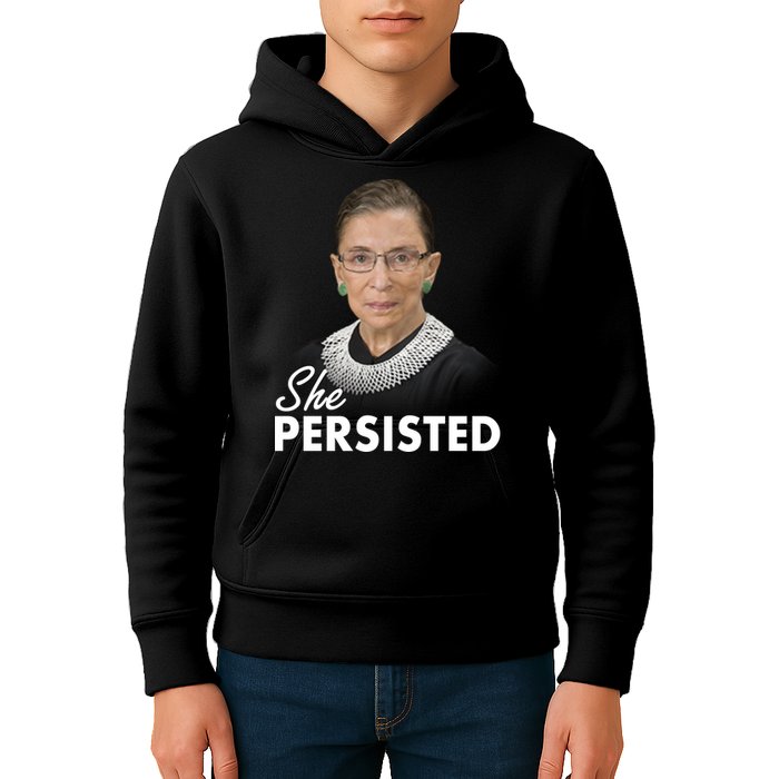 She Persisted RBG Ruth Bader Ginsburg Kids Hoodie