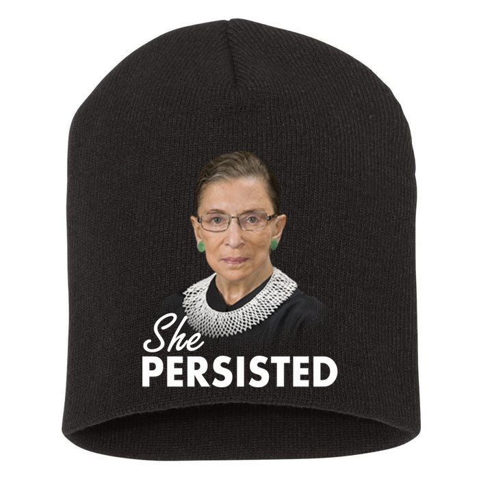 She Persisted RBG Ruth Bader Ginsburg Short Acrylic Beanie