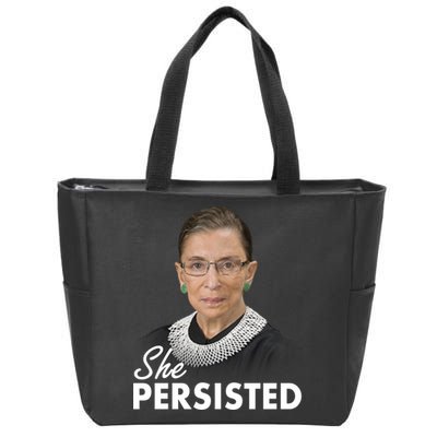 She Persisted RBG Ruth Bader Ginsburg Zip Tote Bag