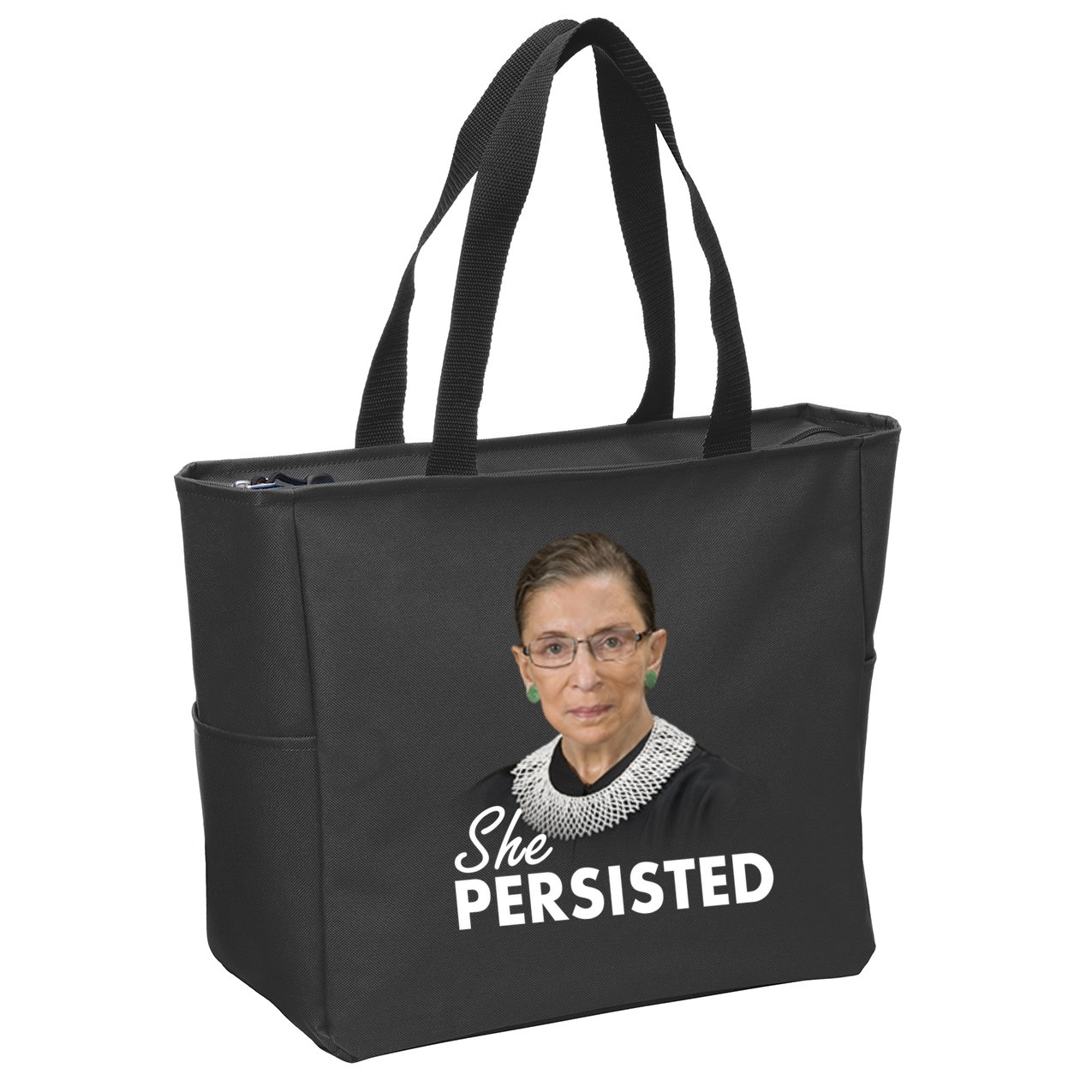 She Persisted RBG Ruth Bader Ginsburg Zip Tote Bag