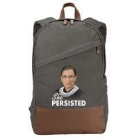 She Persisted RBG Ruth Bader Ginsburg Cotton Canvas Backpack
