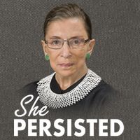 She Persisted RBG Ruth Bader Ginsburg Cotton Canvas Backpack