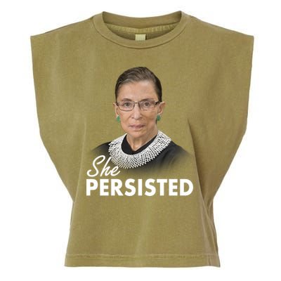She Persisted RBG Ruth Bader Ginsburg Garment-Dyed Women's Muscle Tee