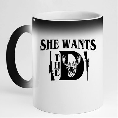 She Wants the D Hunting 11oz Black Color Changing Mug