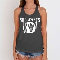 She Wants the D Hunting Women's Knotted Racerback Tank