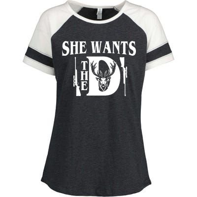 She Wants the D Hunting Enza Ladies Jersey Colorblock Tee