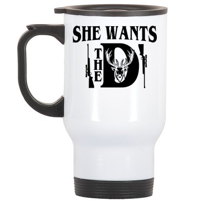 She Wants the D Hunting Stainless Steel Travel Mug