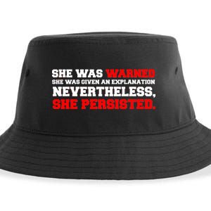 She Was Warned - Given an Explanation. Nevertheless, She Persisted. Sustainable Bucket Hat