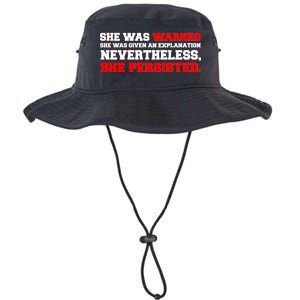 She Was Warned - Given an Explanation. Nevertheless, She Persisted. Legacy Cool Fit Booney Bucket Hat