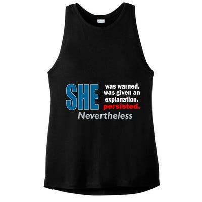 She Was Warned Given An Explanation Persisted Nevertheless Ladies PosiCharge Tri-Blend Wicking Tank