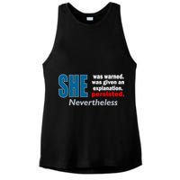 She Was Warned Given An Explanation Persisted Nevertheless Ladies PosiCharge Tri-Blend Wicking Tank
