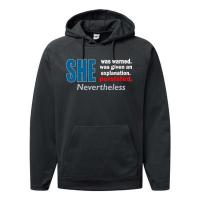 She Was Warned Given An Explanation Persisted Nevertheless Performance Fleece Hoodie