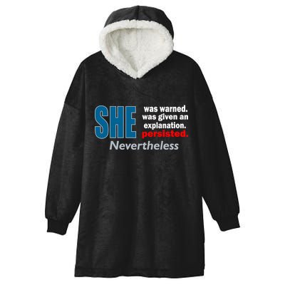 She Was Warned Given An Explanation Persisted Nevertheless Hooded Wearable Blanket