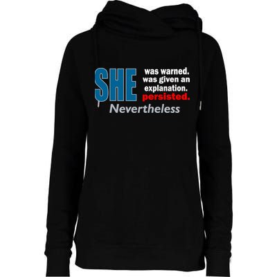 She Was Warned Given An Explanation Persisted Nevertheless Womens Funnel Neck Pullover Hood