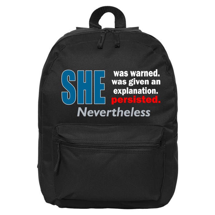 She Was Warned Given An Explanation Persisted Nevertheless 16 in Basic Backpack