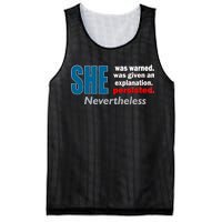 She Was Warned Given An Explanation Persisted Nevertheless Mesh Reversible Basketball Jersey Tank