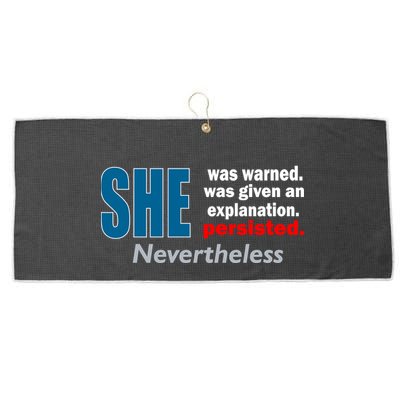 She Was Warned Given An Explanation Persisted Nevertheless Large Microfiber Waffle Golf Towel