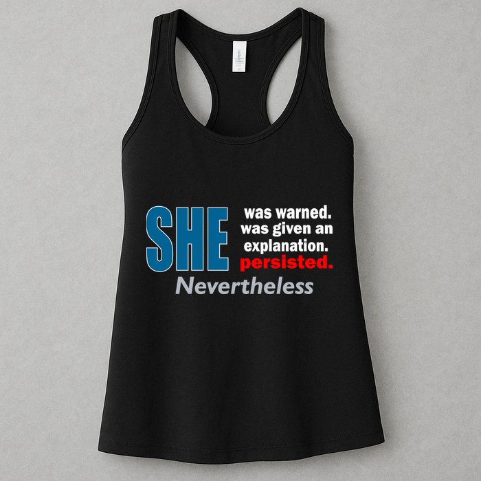 She Was Warned Given An Explanation Persisted Nevertheless Womens Tank Top