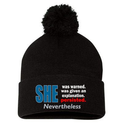 She Was Warned Given An Explanation Persisted Nevertheless Pom Pom 12in Knit Beanie