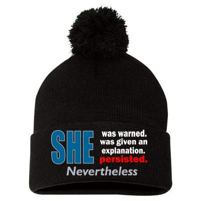 She Was Warned Given An Explanation Persisted Nevertheless Pom Pom 12in Knit Beanie