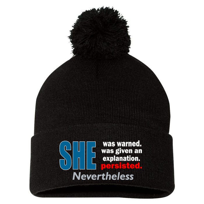 She Was Warned Given An Explanation Persisted Nevertheless Pom Pom 12in Knit Beanie