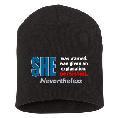 She Was Warned Given An Explanation Persisted Nevertheless Short Acrylic Beanie