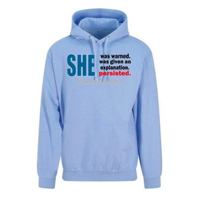 She Was Warned Given An Explanation Persisted Nevertheless Unisex Surf Hoodie