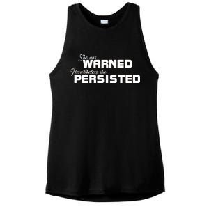 She Was Warned Nevertheless, She Persisted. Protest Ladies PosiCharge Tri-Blend Wicking Tank