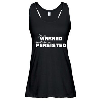 She Was Warned Nevertheless, She Persisted. Protest Ladies Essential Flowy Tank