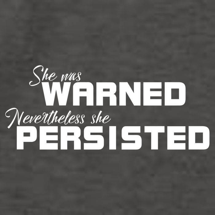 She Was Warned Nevertheless, She Persisted. Protest Vector Backpack