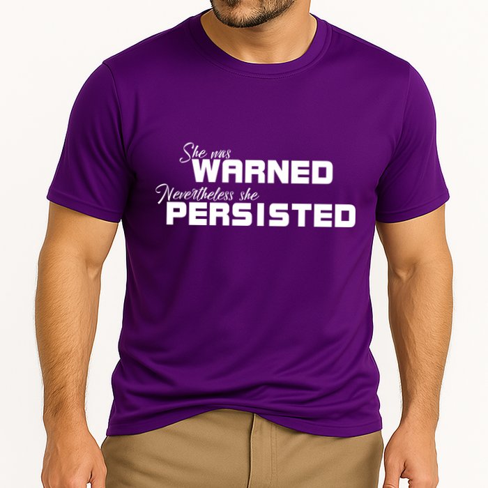 She Was Warned Nevertheless, She Persisted. Protest Cooling Performance Crew T-Shirt