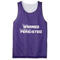 She Was Warned Nevertheless, She Persisted. Protest Mesh Reversible Basketball Jersey Tank