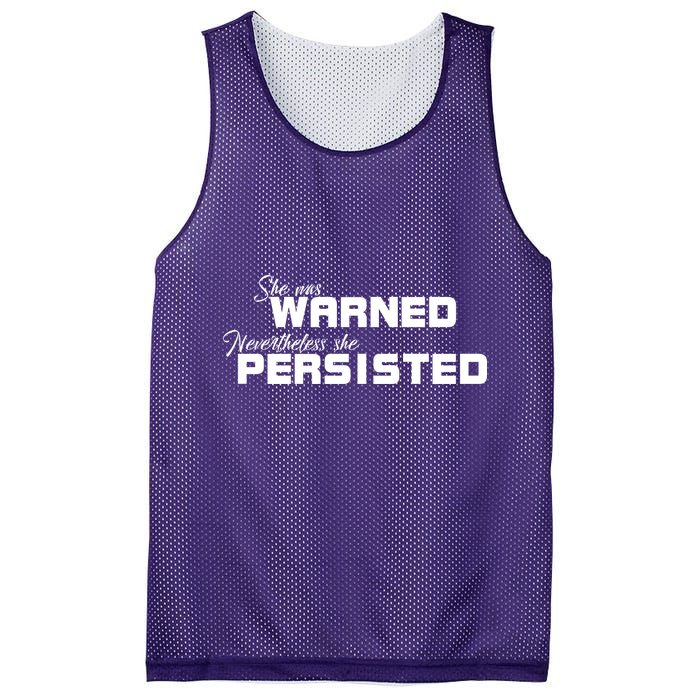 She Was Warned Nevertheless, She Persisted. Protest Mesh Reversible Basketball Jersey Tank