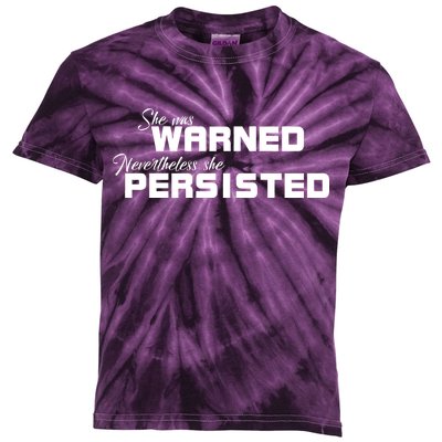 She Was Warned Nevertheless, She Persisted. Protest Kids Tie-Dye T-Shirt