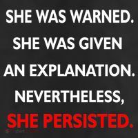 She Was Was Warned Nevertheless Persisted Cool Comfort Performance Bucket Hat