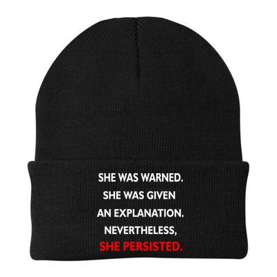 She Was Was Warned Nevertheless Persisted Beanie