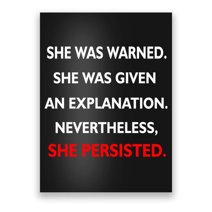 She Was Was Warned Nevertheless Persisted Poster