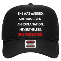 She Was Was Warned Nevertheless Persisted Hat
