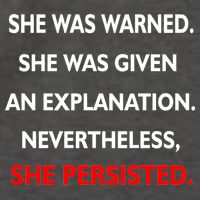 She Was Was Warned Nevertheless Persisted Vector Backpack