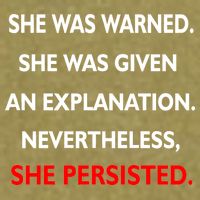 She Was Was Warned Nevertheless Persisted Garment-Dyed Women's Muscle Tee