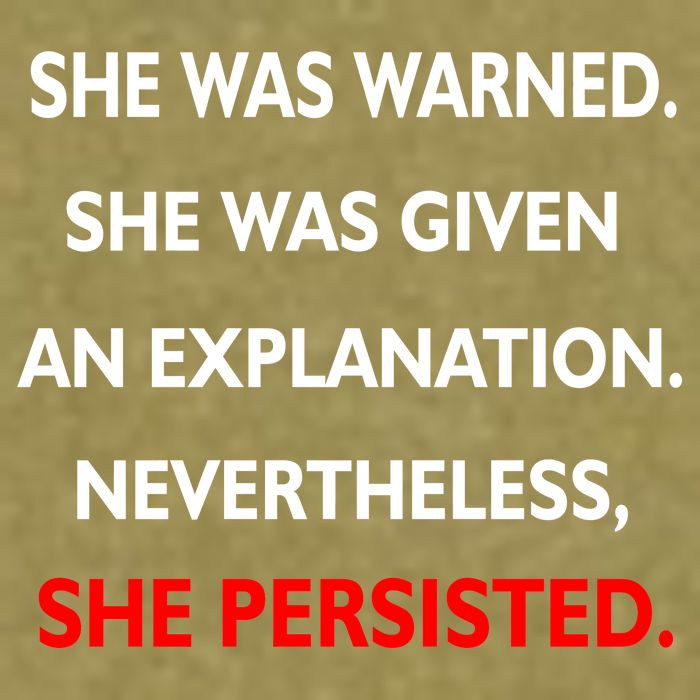 She Was Was Warned Nevertheless Persisted Garment-Dyed Women's Muscle Tee