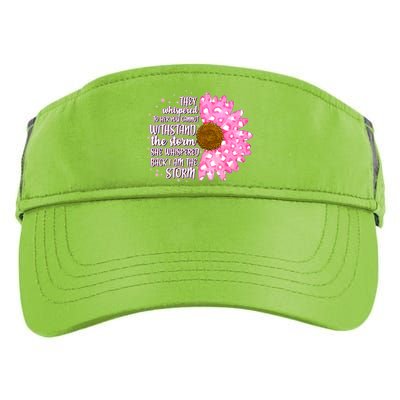 She Whispers Back I Am The Storm Pink Flower Adult Drive Performance Visor