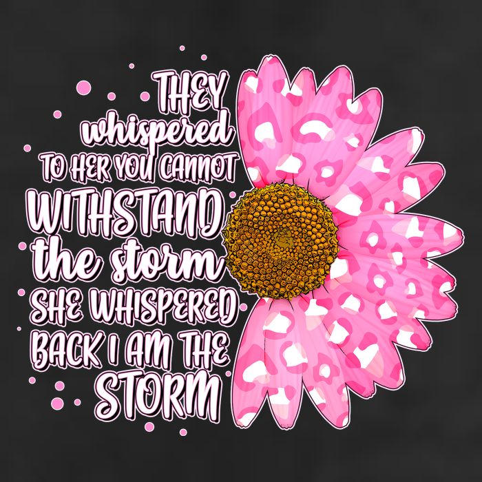 She Whispers Back I Am The Storm Pink Flower Adult Drive Performance Visor