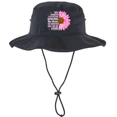 She Whispers Back I Am The Storm Pink Flower Legacy Cool Fit Booney Bucket Hat