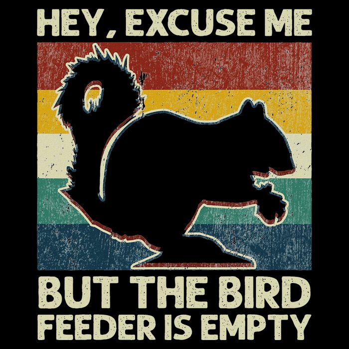 Squirrel Hey Excuse Me But Your Bird Feeder Is Empty 7-Panel Snapback Hat